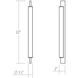Keel LED 2 inch Bright Satin Aluminum Bath Bar Wall Light