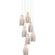 Posh 7 Light 13 inch Silver Multi-Drop Pendant Ceiling Light