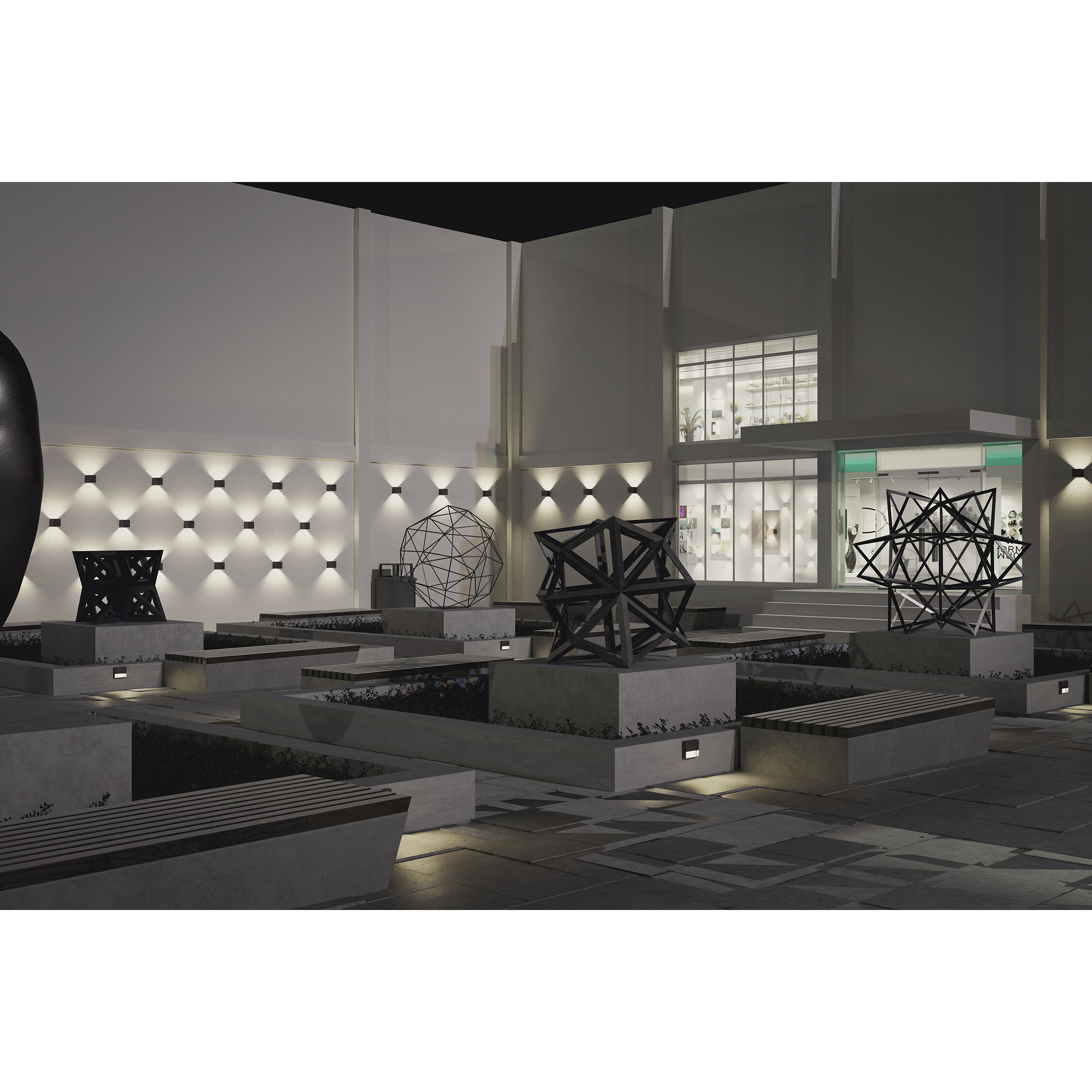 QB LED Wall Sconce Wall Light in Anthracite