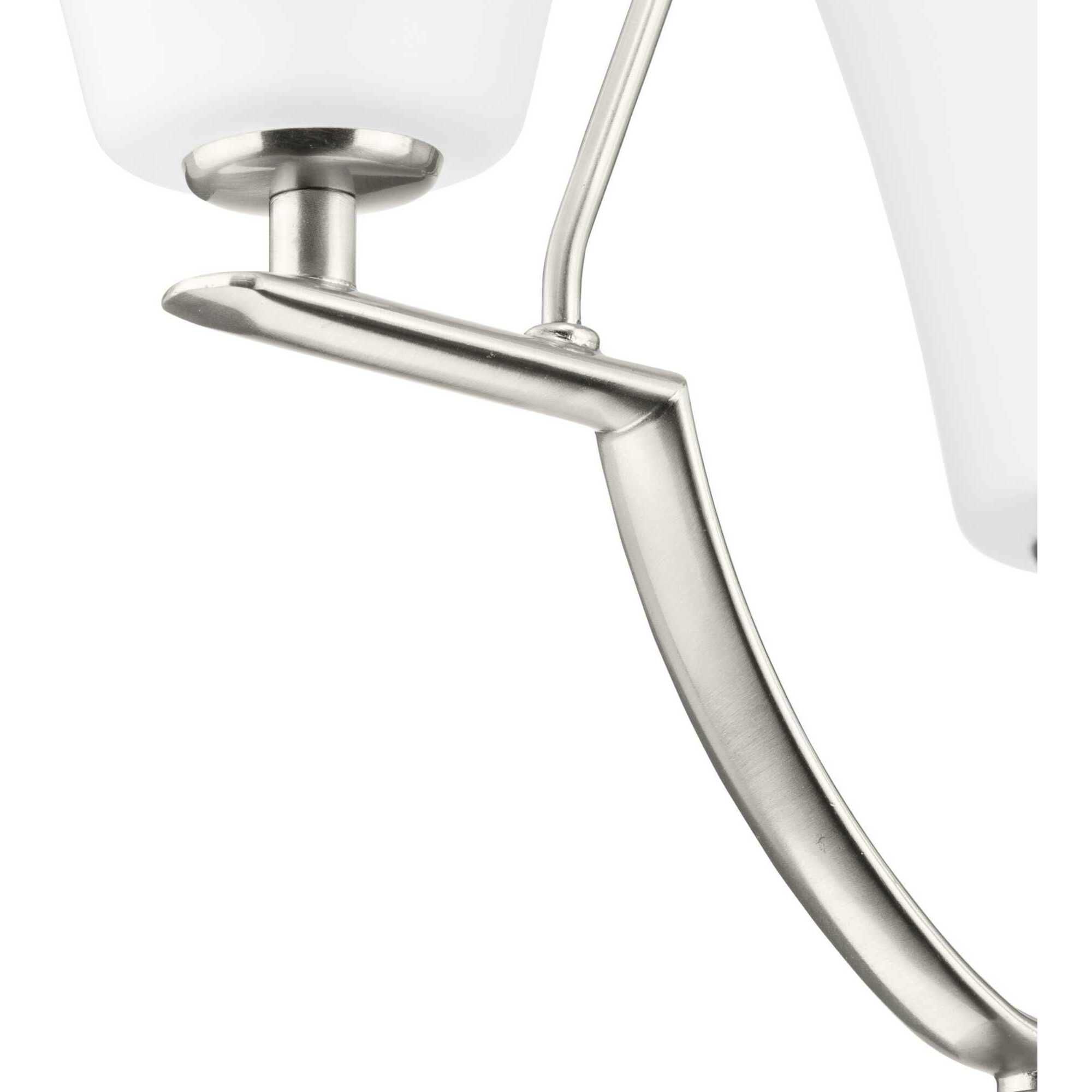 Bravo 3 Light 18 inch Brushed Nickel Foyer Chandelier Ceiling Light