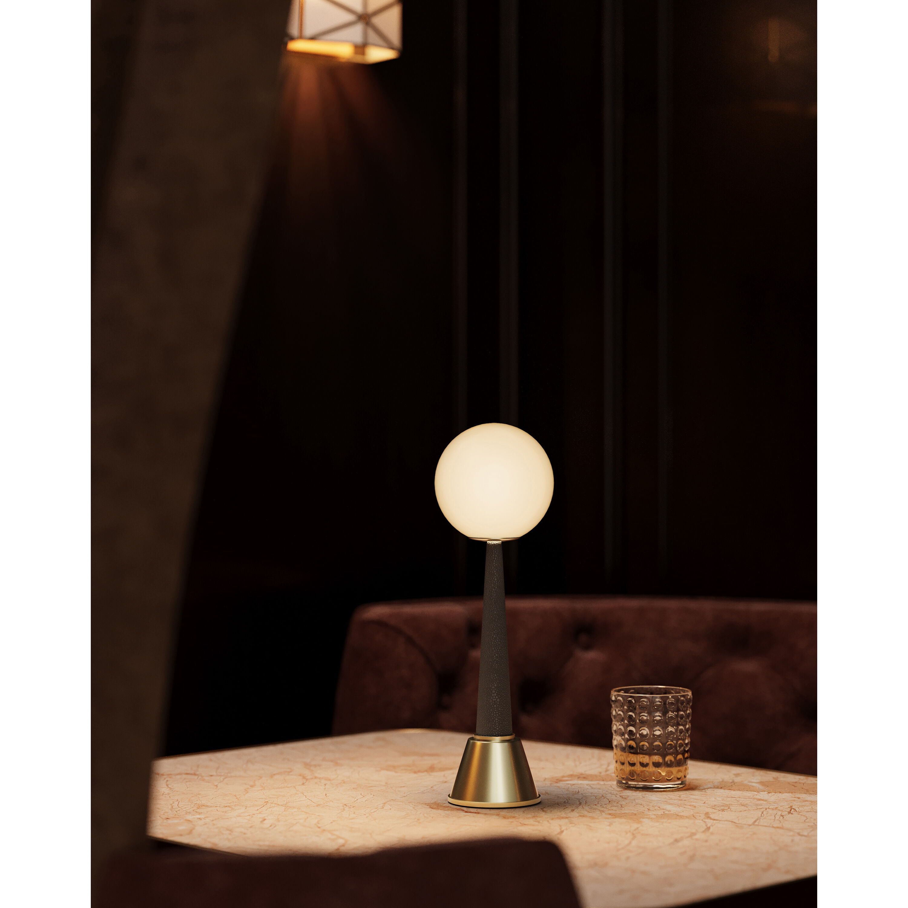 Sortie 16 inch 1.5 watt Polished Brass/Milk Cordless Table Lamp Portable Light