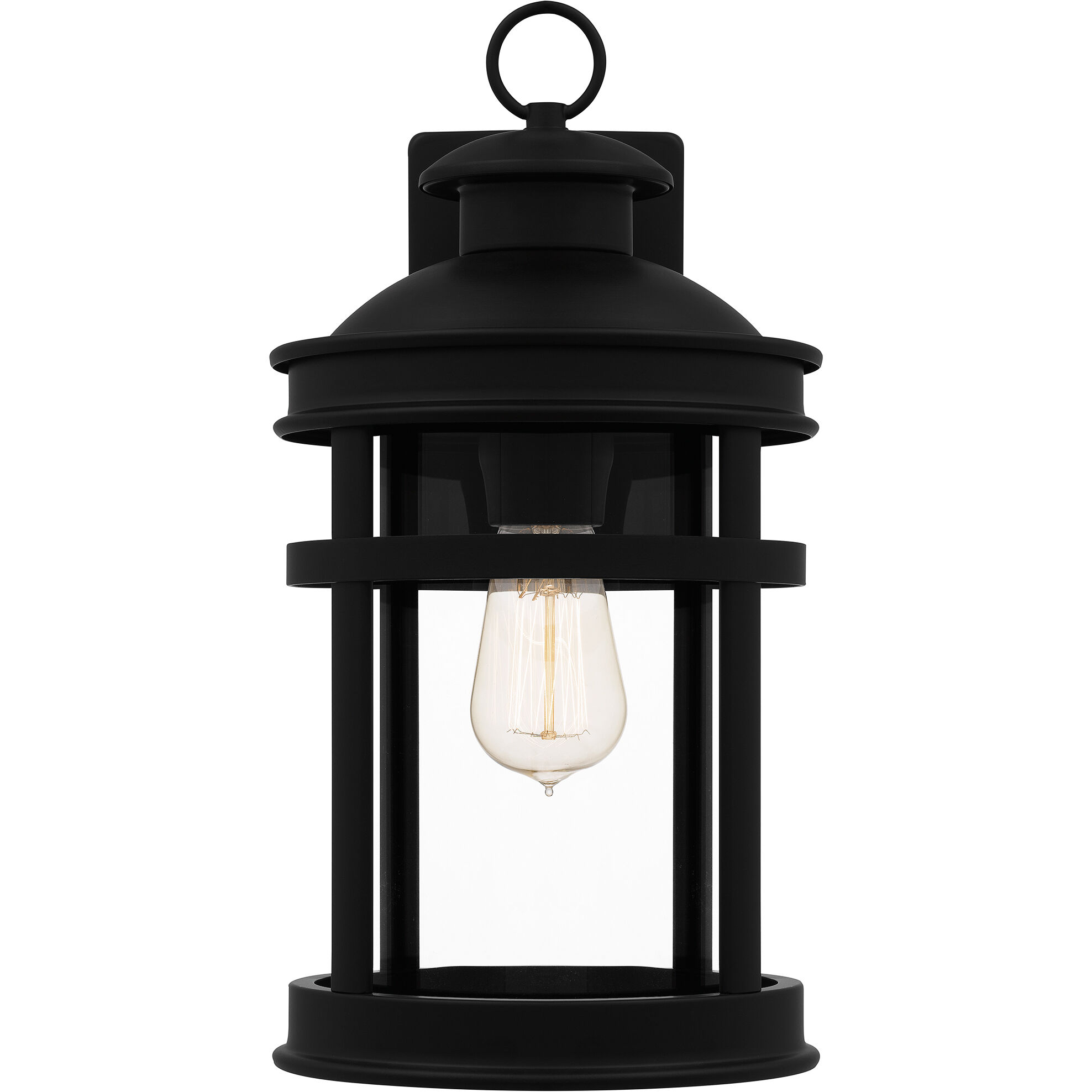 Scout 1 Light 16 inch Matte Black Outdoor Wall Lantern, Medium