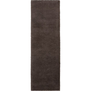 Cambria 96 X 30 inch Charcoal, Dark Brown Rug