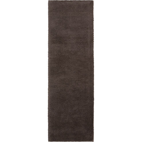 Cambria 96 X 30 inch Charcoal, Dark Brown Rug