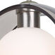 Mana 1 Light Satin Nickel Stem Pendant Ceiling Light in Incandescent, Transparent Smoke/Opal Glass