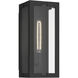 Calen 1 Light 14 inch Textured Black Outdoor Wall Light