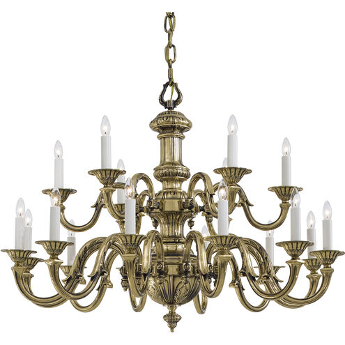 Jonathan 18 Light 38 inch Classic Brass Chandelier Ceiling Light