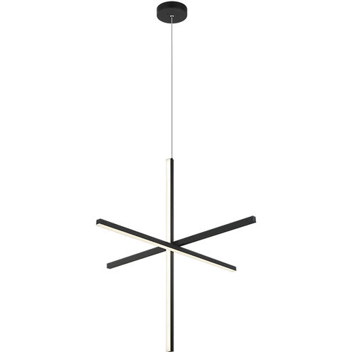Crosley 3 Light 36 inch Matte Black Pendant Ceiling Light
