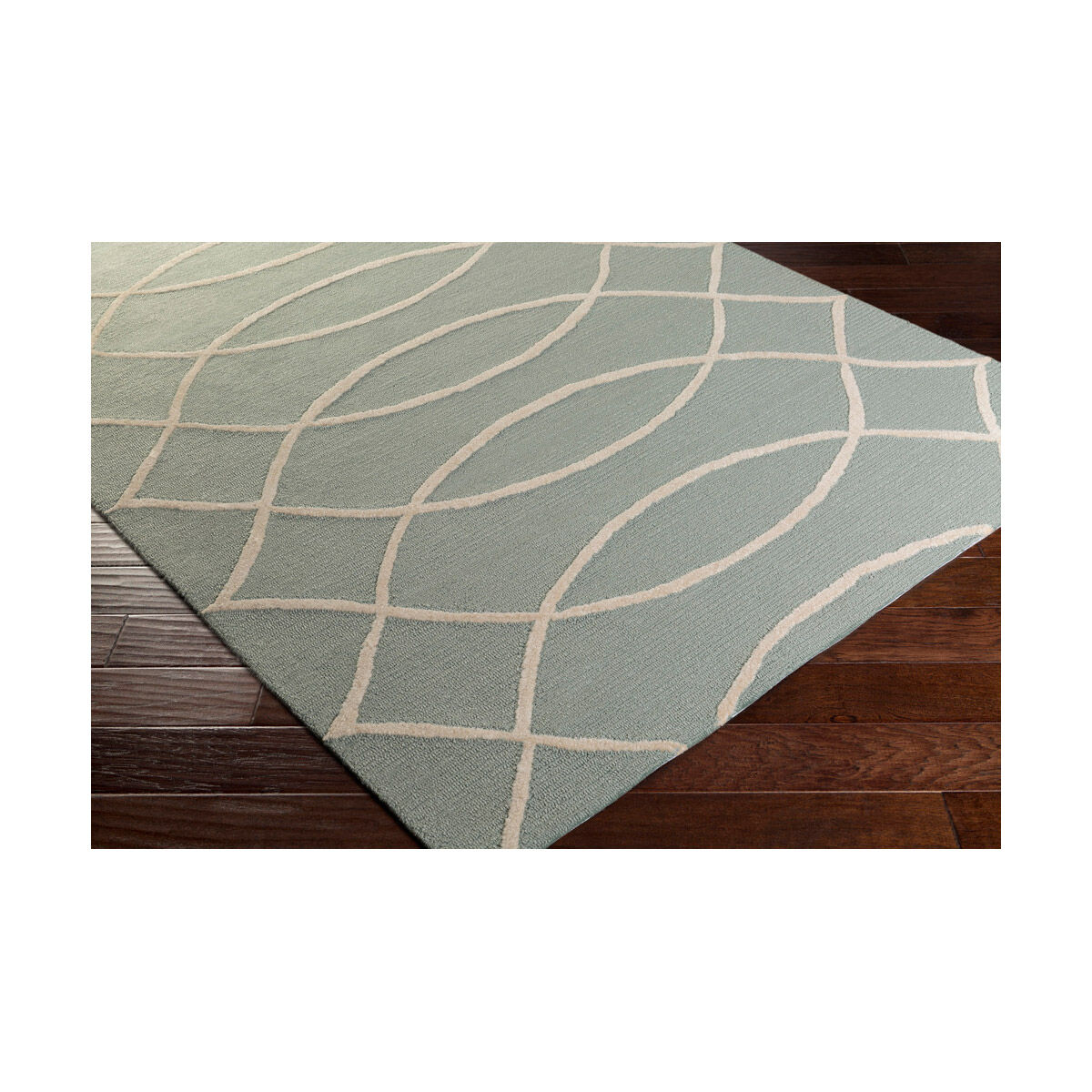 Courtyard 96 X 30 inch Blue and Neutral Indoor Area Rug, Polypropylene