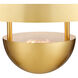 Creighton 1 Light 17.75 inch Brass/White Semi-Flush Mount Ceiling Light