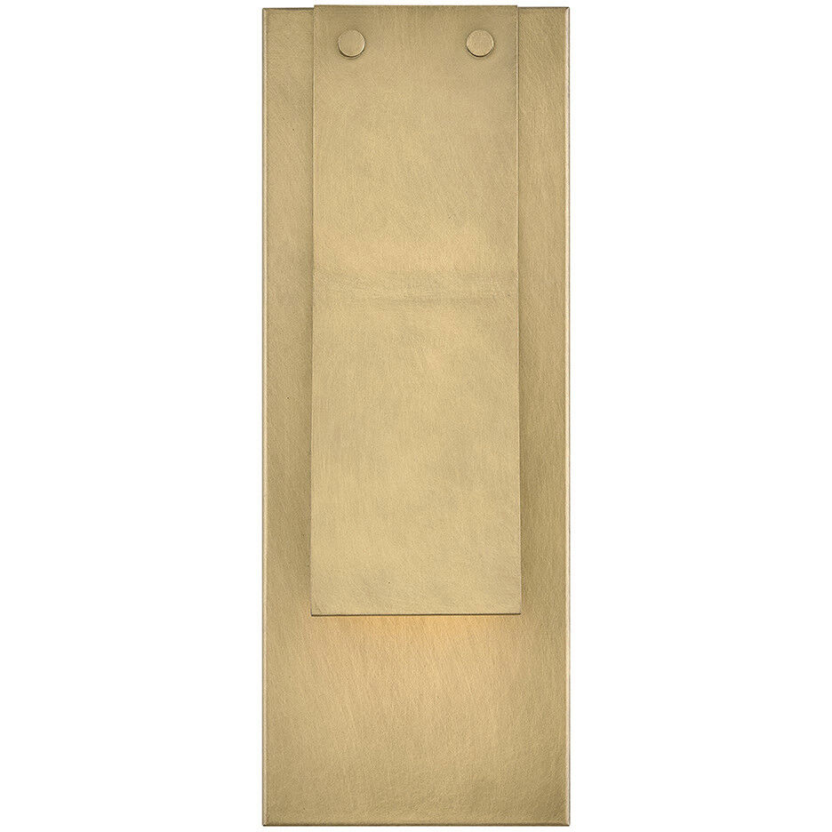 Fold LED 16 inch Heritage Brass Outdoor Wall Mount Lantern