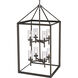 Smyth Pendant Ceiling Light in Gunmetal Bronze, Clear Glass, Caged