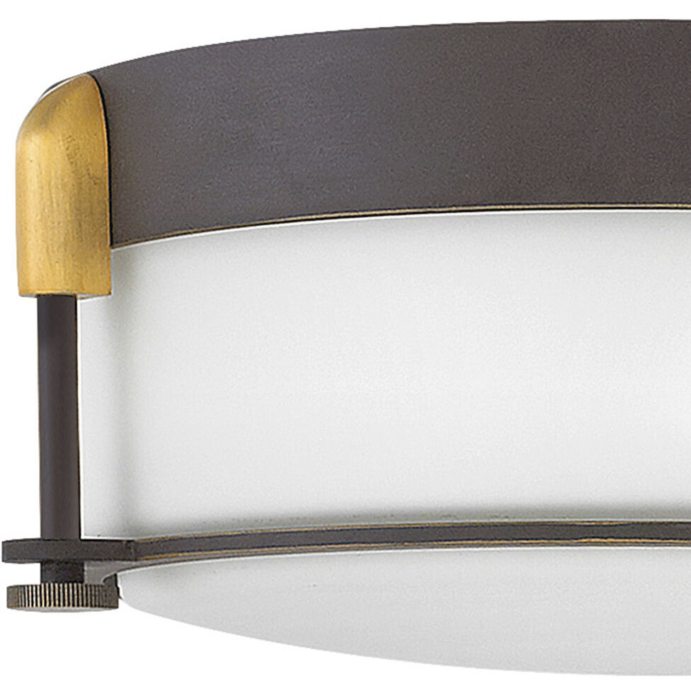 Colbin 2 Light 12.5 inch Oil Rubbed Bronze with Heritage Brass Indoor Flush Mount Ceiling Light