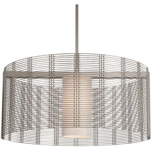 Downtown Mesh LED 24 inch Flat Bronze Chandelier Ceiling Light, Drum