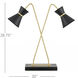 Avignon 28.75 inch 7 watt Polished Brass/Oil Rubbed Bronze/Black Desk Lamp Portable Light, Suzanne Duin Collection