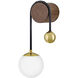 Auggie Wall Sconce Wall Light in Bright Brass
