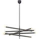 Kelly Wearstler Rousseau LED 38 inch Bronze Articulating Chandelier Ceiling Light, Grande