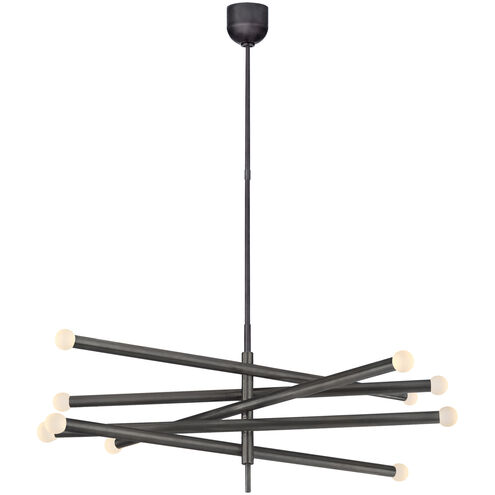 Kelly Wearstler Rousseau LED 38 inch Bronze Articulating Chandelier Ceiling Light, Grande