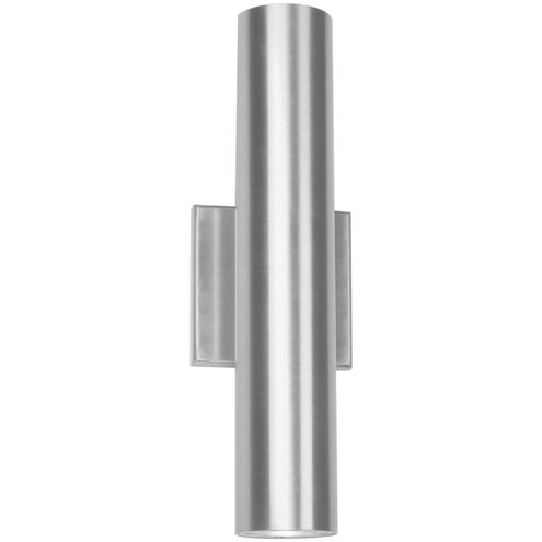 Caliber LED 14 inch Brushed Aluminum Outdoor Wall Light, dweLED