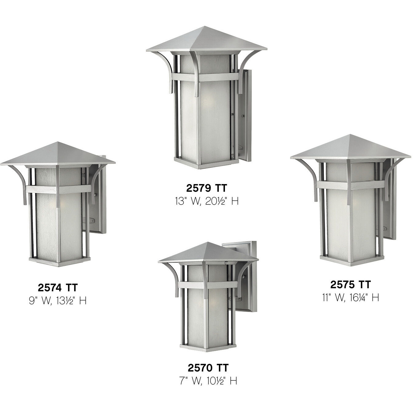 Estate Series Harbor Outdoor Wall Mount Lantern in Titanium, Small