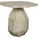 Polyhedron 32.5 X 31 inch White Marble Side Table