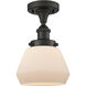 Fulton 1 Light 6.5 inch Oil Rubbed Bronze Semi-Flush Mount Ceiling Light