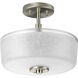 Lyndon 2 Light 12 inch Brushed Nickel Semi-Flush Mount Ceiling Light