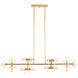Amani 14 Light 48 inch Royal Gold Linear Chandelier Ceiling Light