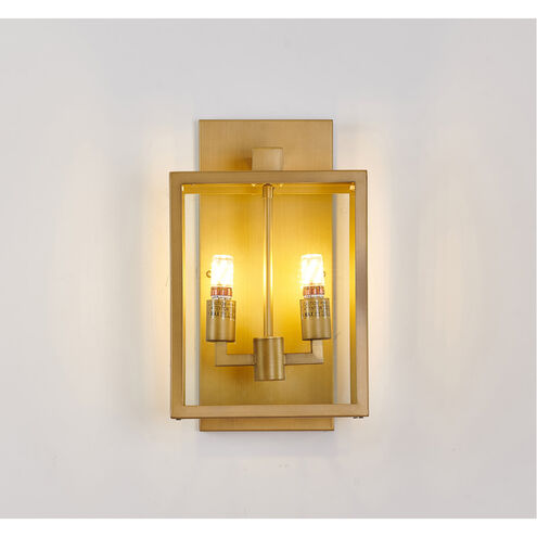 Canada 2 Light 17 inch Gold Outdoor Wall Sconce