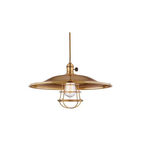 Heirloom 1 Light 17 inch Aged Brass Pendant Ceiling Light in ML2, Yes