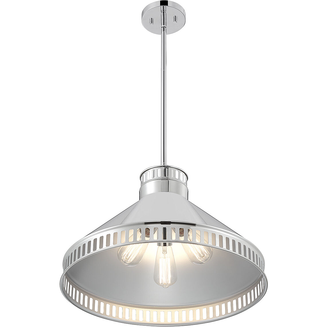 Seagram 3 Light 20 inch Polished Nickel Pendant Ceiling Light