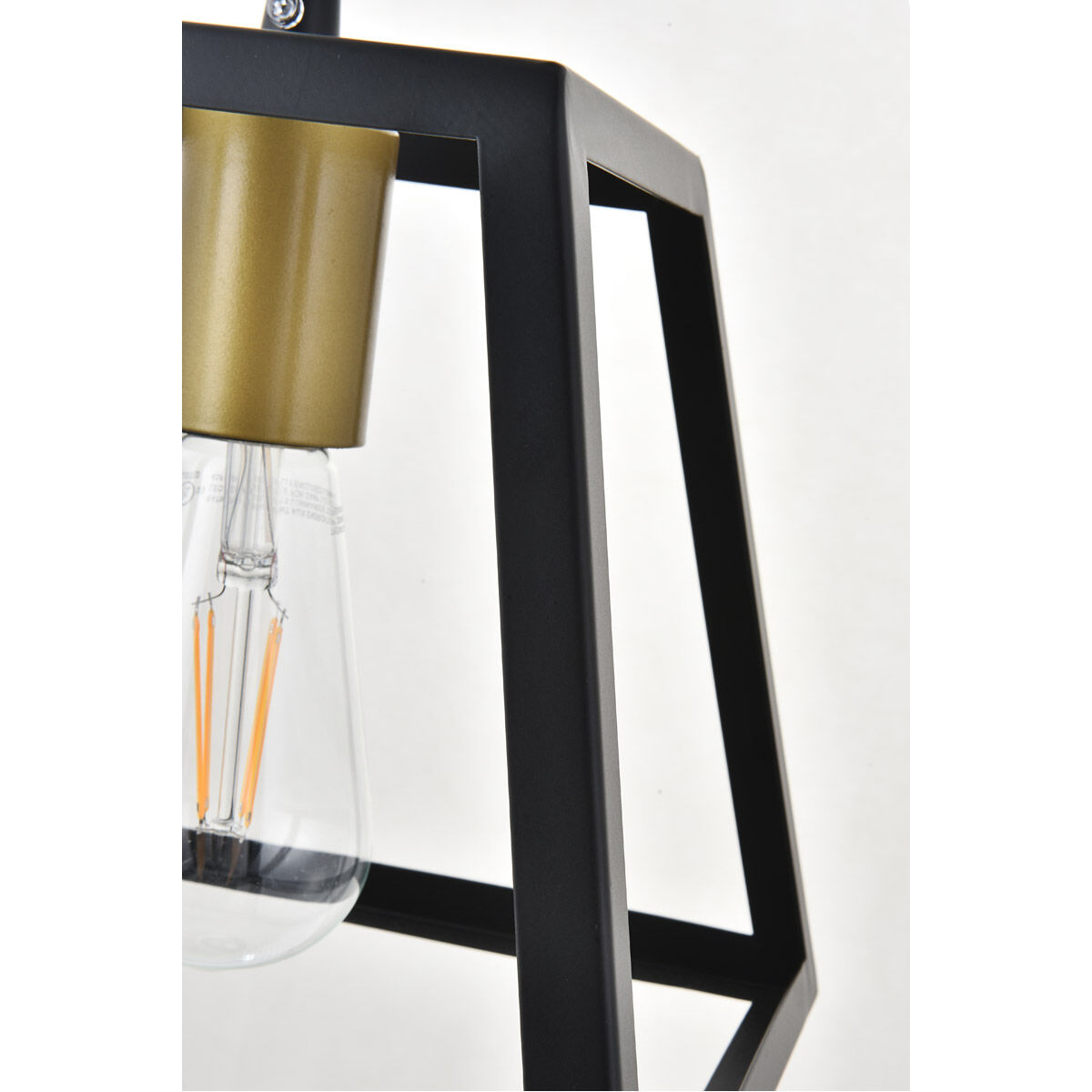 Resolute 1 Light 9 inch Brass and Black Pendant Ceiling Light