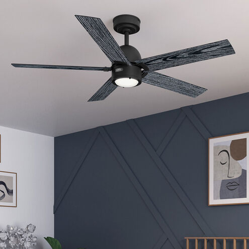 Erling 52 inch Matte Black with Salted Black/Matte Black Blades Ceiling Fan