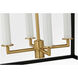 kate spade new york Carlyle 4 Light 21 inch Midnight Black / Burnished Brass Lantern Pendant Ceiling Light