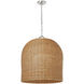 Marie Flanigan Nancy LED 25.25 inch Polished Nickel Woven Hanging Shade Ceiling Light