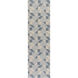 Rivington 96 X 30 inch Gray and Blue Runner, Wool and Cotton