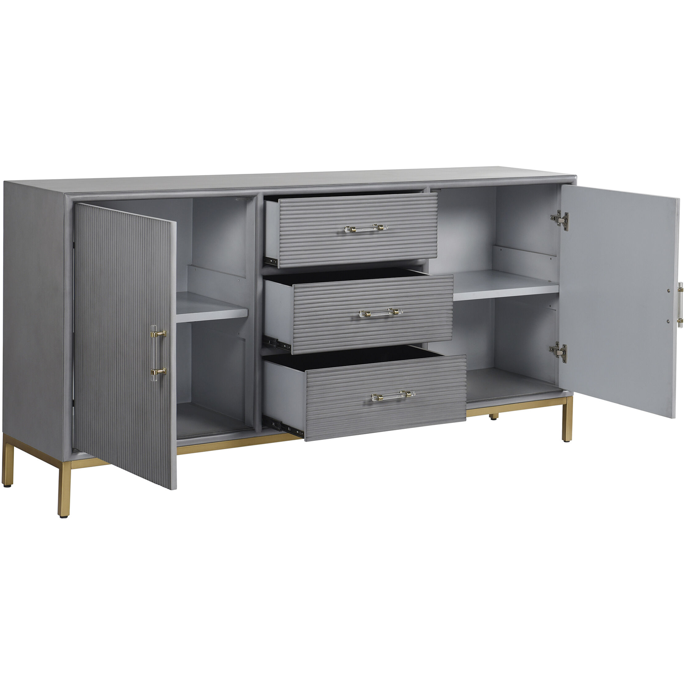 Milano 69 inch Slate Gray and Light Gray Sideboard