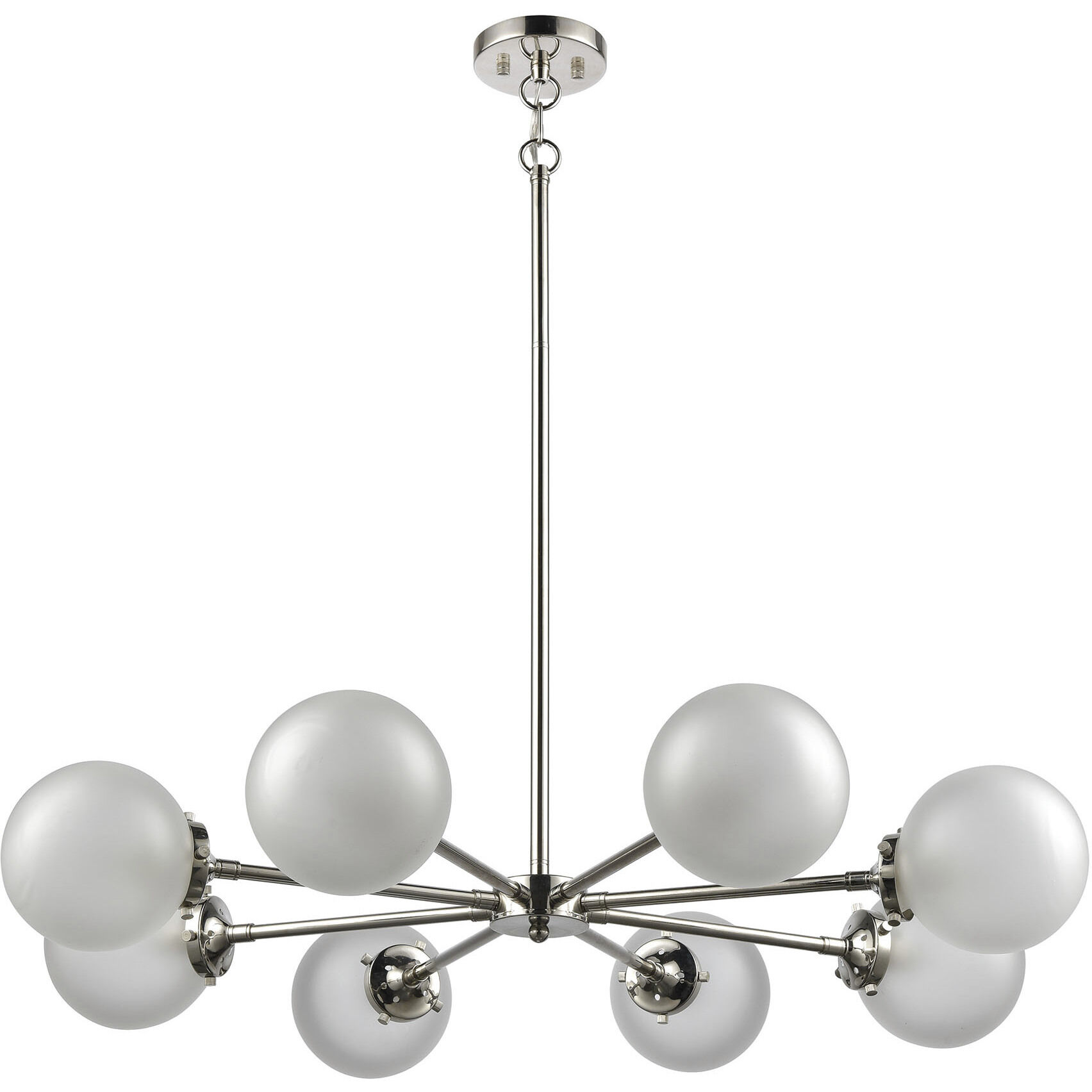Boudreaux 8 Light 36 inch Polished Nickel Chandelier Ceiling Light