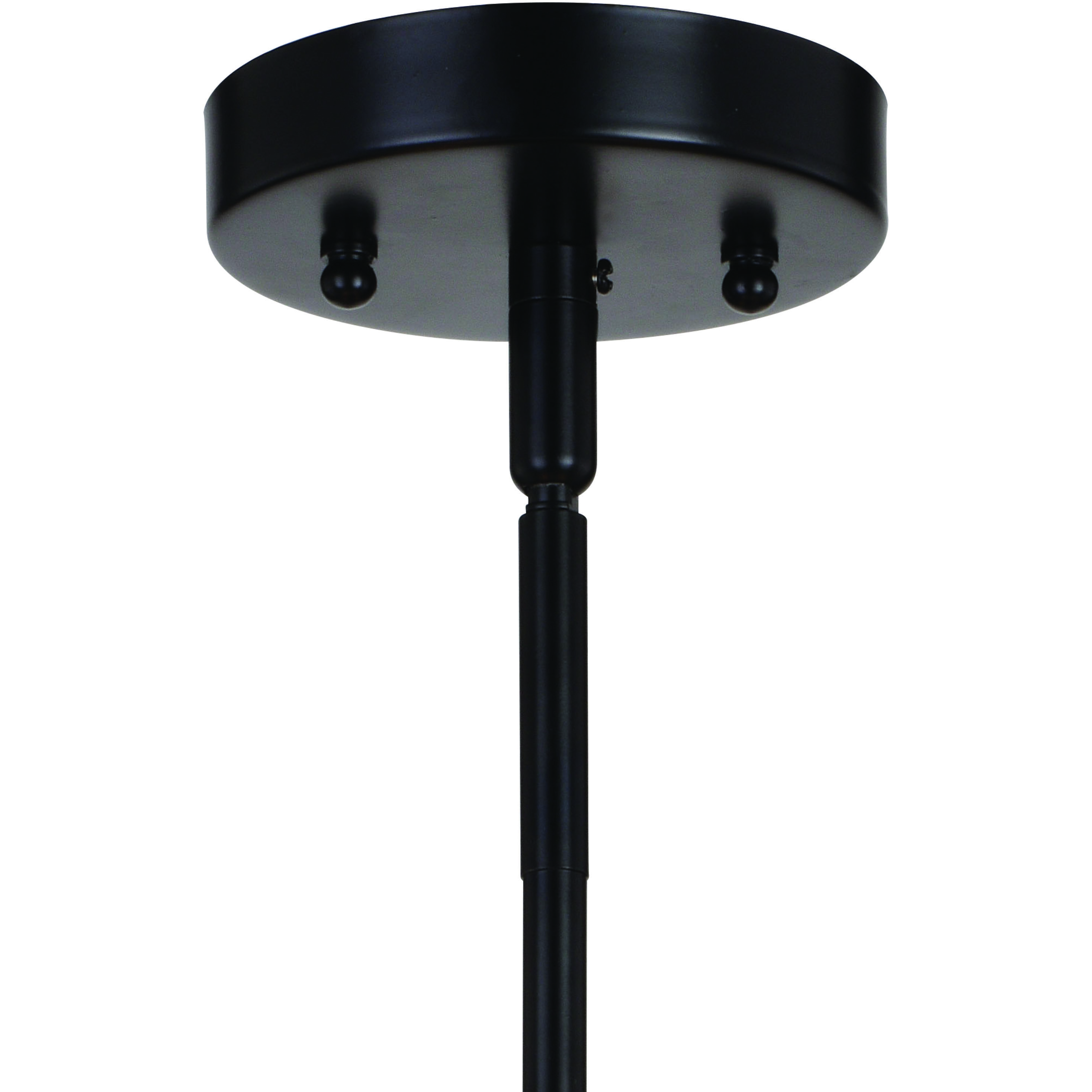 Nikko LED 16 inch Matte Black Semi-Flush Mount Ceiling Light in 4