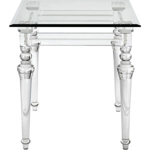 Jacobs 24 X 22 inch Clear Accent Table, Square