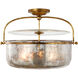 Chapman & Myers Lorford 3 Light 19.75 inch Gilded Iron Semi-Flush Lantern Ceiling Light, Medium