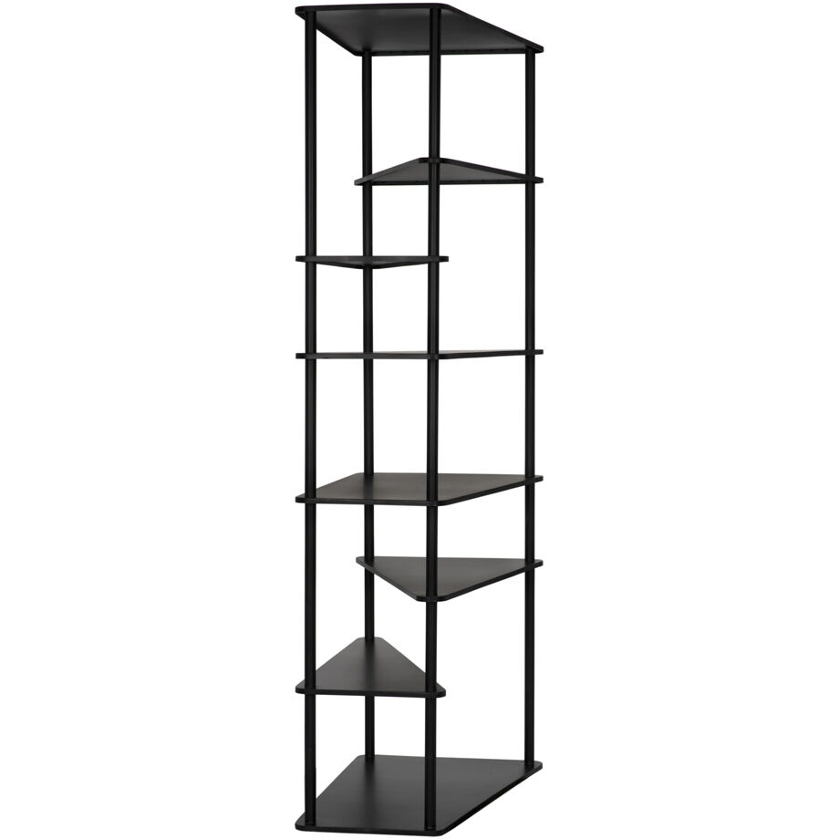 Everest Matte Black Bookcase