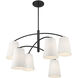 Headington 6 Light 40 inch Coal Chandelier Ceiling Light