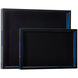 Navy Lacquer Navy and Black Trays, Set of 2