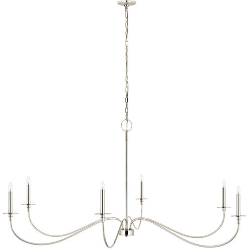 Arrington 6 Light 63 inch Polished Nickel Chandelier Ceiling Light