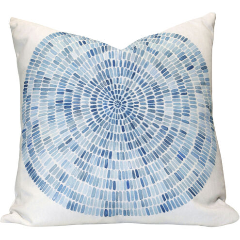 Jonas 24 X 6.5 inch Blue and White Pillow