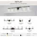 Replay 3 Light 22 inch Antique Bronze Bath Vanity Wall Light