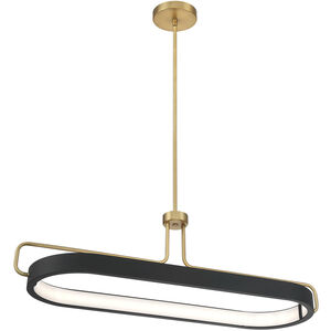 Pemberton LED 12 inch Warm Brass Pendant Ceiling Light
