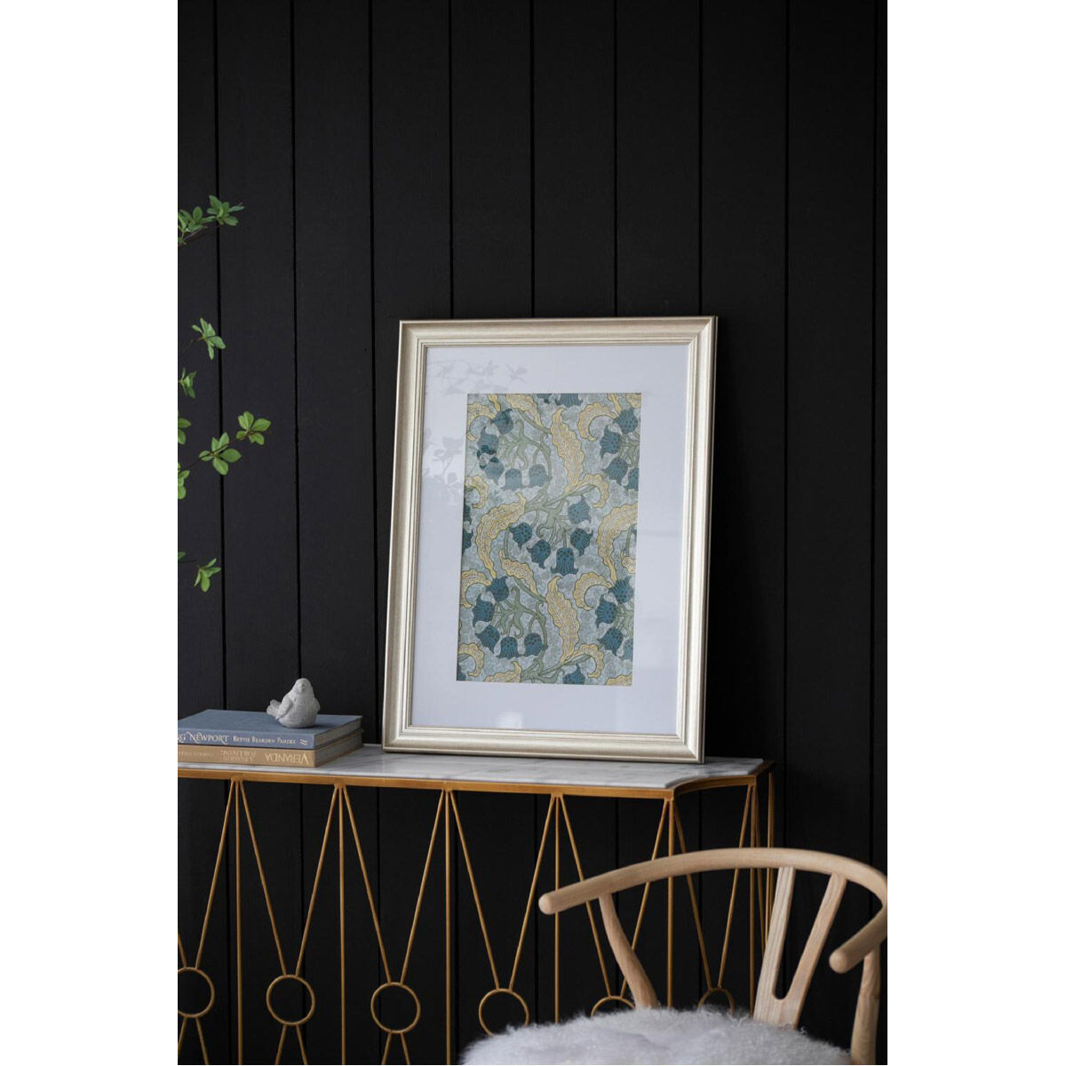 Smithsonian Gold and Green and Blue Wall Art, Floral