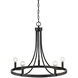 Sawyer 5 Light 25 inch Matte Black Chandelier Ceiling Light